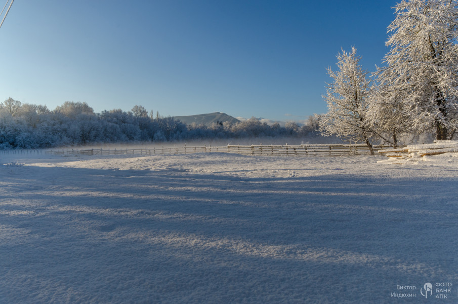 Зима в предгорье.