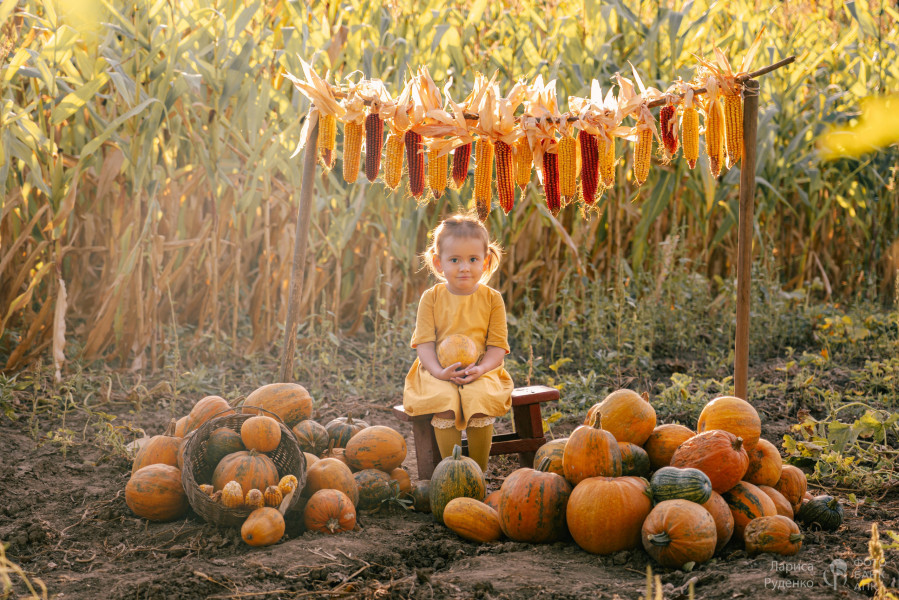 Маленькая девочка в природе и красоте сельской жизни